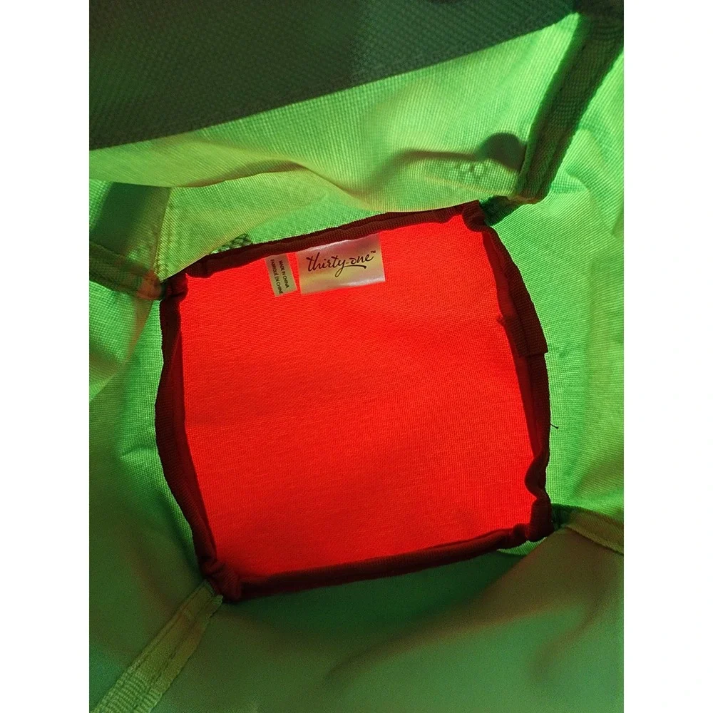 Thirty-One Snowman Littles Carry-All Caddy Kids Green Red OS Holiday